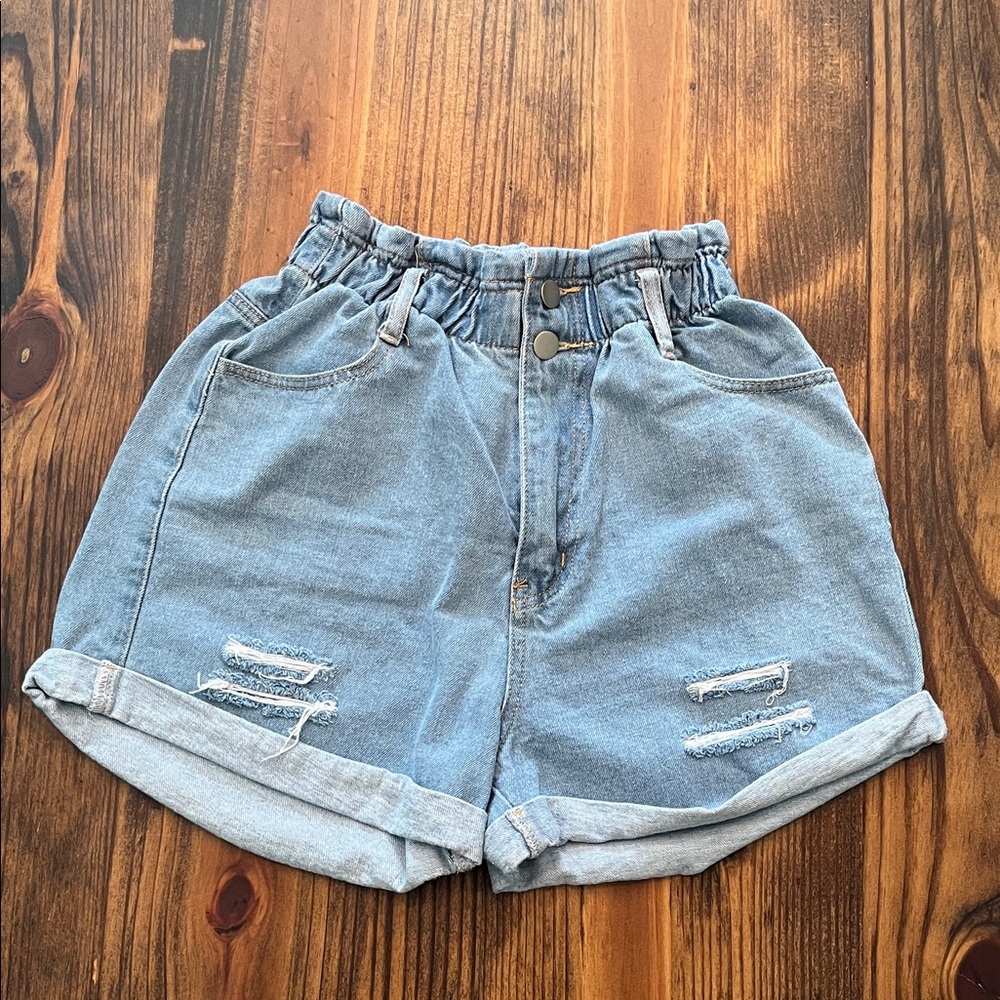 Casual High Waist Denim Shorts